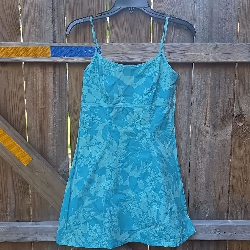 New York & Company Turquoise Floral Dress
